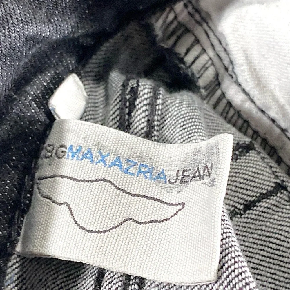 BCBGMAXAZRIA Jeans Womens 26 Graphite Slim Straight Long Biker Rockstar Y2K Club - Picture 11 of 15